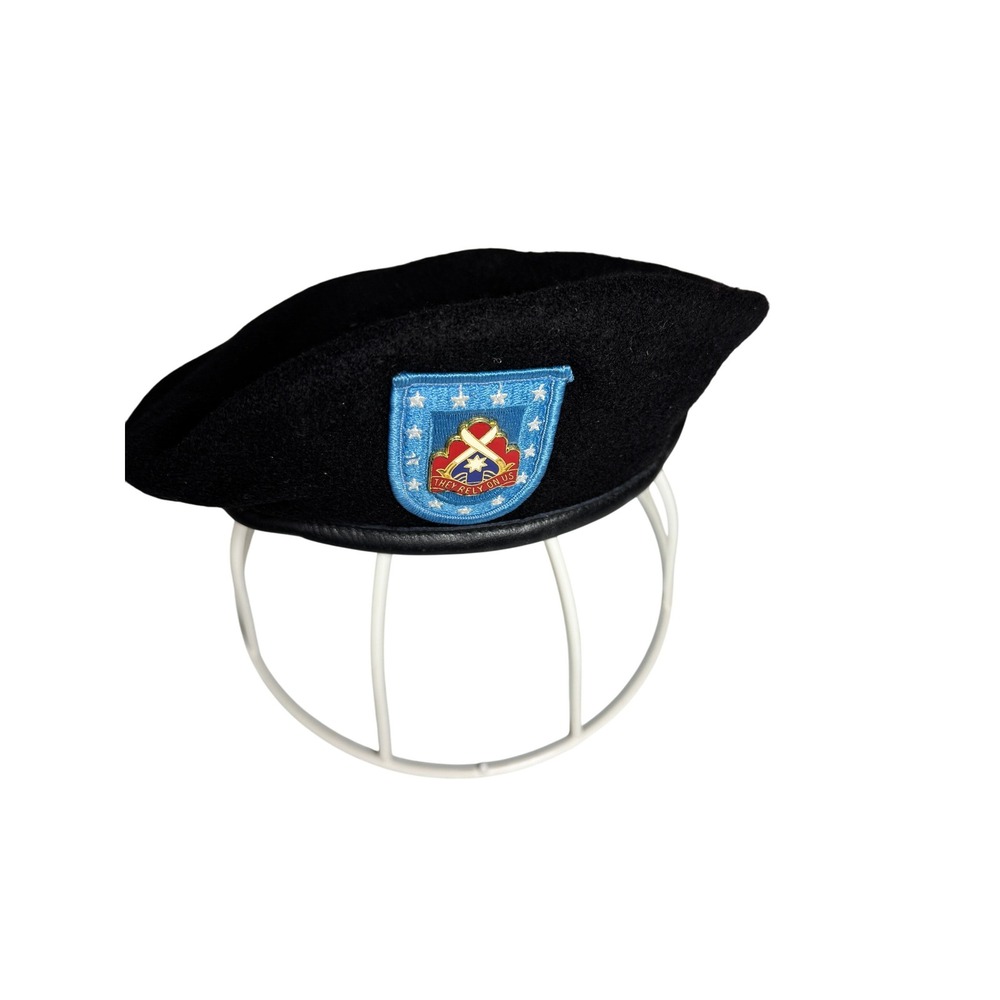 US Army Black Beret Class‎ 6 Distinctive Unit Insignia Size 6 7/8 Wool Sri Lanka